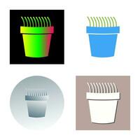 gras pot vector icoon