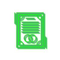 bruiloft contract vector icon