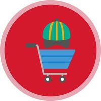 boodschappen doen hoed vector icoon ontwerp