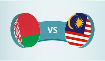 Wit-Rusland versus Maleisië, team sport- wedstrijd concept. vector