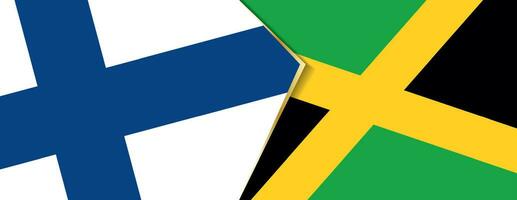 Finland en Jamaica vlaggen, twee vector vlaggen.