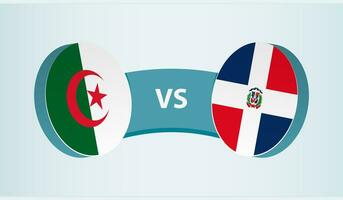 Algerije versus dominicaans republiek, team sport- wedstrijd concept. vector