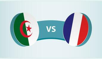 Algerije versus Frankrijk, team sport- wedstrijd concept. vector