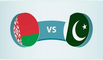 Wit-Rusland versus Pakistan, team sport- wedstrijd concept. vector