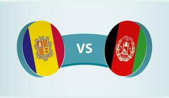 Andorra versus afghanistan, team sport- wedstrijd concept. vector