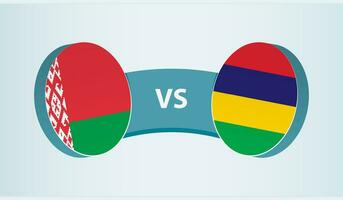 Wit-Rusland versus mauritius, team sport- wedstrijd concept. vector