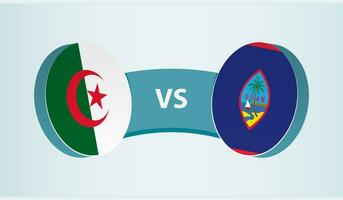 Algerije versus guam, team sport- wedstrijd concept. vector