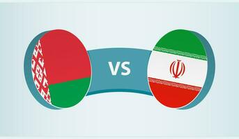 Wit-Rusland versus iran, team sport- wedstrijd concept. vector