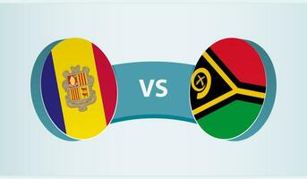Andorra versus vanuatu, team sport- wedstrijd concept. vector
