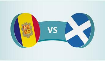 Andorra versus Schotland, team sport- wedstrijd concept. vector