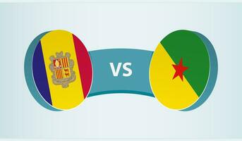 Andorra versus Frans Guyana, team sport- wedstrijd concept. vector