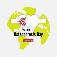 wereld osteoporose dag poster met bros botten vector