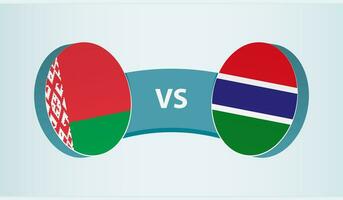 Wit-Rusland versus Gambia, team sport- wedstrijd concept. vector