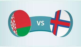 Wit-Rusland versus Faeröer eilanden, team sport- wedstrijd concept. vector