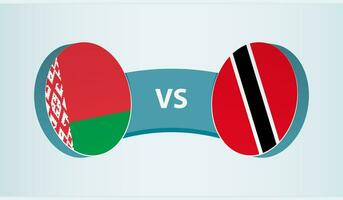 Wit-Rusland versus Trinidad en tobago, team sport- wedstrijd concept. vector