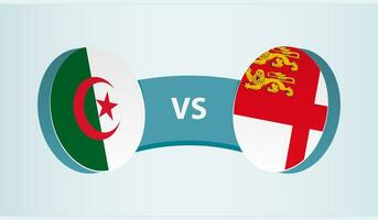 Algerije versus sark, team sport- wedstrijd concept. vector
