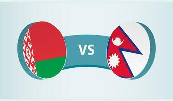 Wit-Rusland versus Nepal, team sport- wedstrijd concept. vector