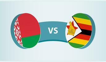 Wit-Rusland versus Zimbabwe, team sport- wedstrijd concept. vector