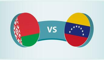 Wit-Rusland versus Venezuela, team sport- wedstrijd concept. vector