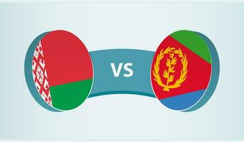 Wit-Rusland versus eritrea, team sport- wedstrijd concept. vector