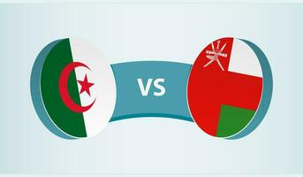 Algerije versus Oman, team sport- wedstrijd concept. vector