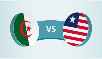 Algerije versus Liberia, team sport- wedstrijd concept. vector