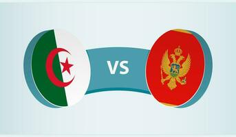 Algerije versus Montenegro, team sport- wedstrijd concept. vector