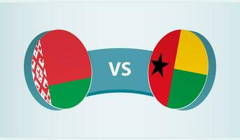 Wit-Rusland versus guinea-bissau, team sport- wedstrijd concept. vector