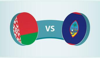 Wit-Rusland versus guam, team sport- wedstrijd concept. vector