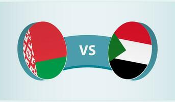 Wit-Rusland versus Soedan, team sport- wedstrijd concept. vector