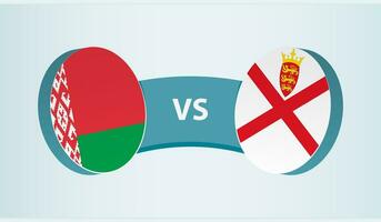 Wit-Rusland versus Jersey, team sport- wedstrijd concept. vector