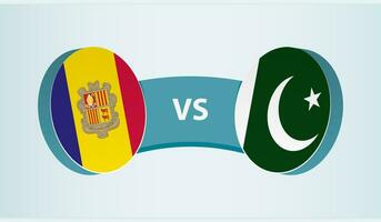 Andorra versus Pakistan, team sport- wedstrijd concept. vector