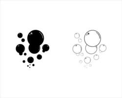 zeepbel pictogram vector illustratie ontwerpsjabloon