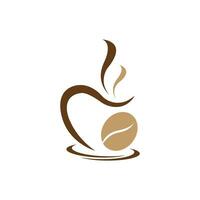 koffie kop logo vector icoon illustratie ontwerp