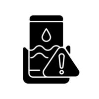 waterschade zwarte glyph-pictogram vector