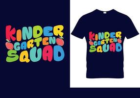 vector kleuterschool ploeg t-shirt ontwerp terug naar school- t-shirt ontwerp