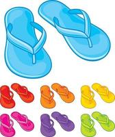 teenslippers collectie vector