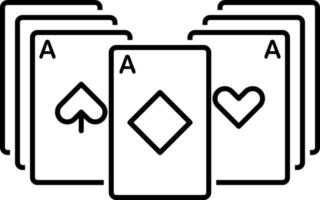 lijnpictogram voor blackjack vector