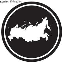 vector illustratie witte kaart van de russische federatie