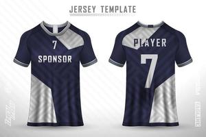 sport jersey en t-shirt sjabloon sport jersey ontwerp vector mockup.