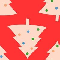 kerstboom naadloos patroon in het rood. trui ornament vector