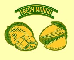 set van mango vectorillustratie vector