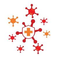 schild met gezondheidssymbool. pandemische bescherming illustratie ontwerp. vector