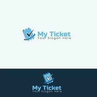 creatief controleren Mark logo ontwerp sjabloon. controleren Mark logo ontwerp vector ticket logo ontwerp