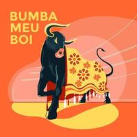 traditionele braziliaanse viering bumba meu boi vector