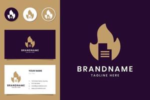 brand document negatief ruimte logo ontwerp vector