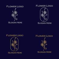 bloem logo collectie vector