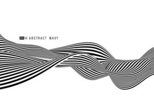 abstracte zwart-wit minimale streep lijn decoratie achtergrond. vector