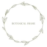 eenvoudige minimalistische botanische framehandtekening vector