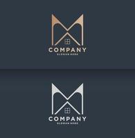 minimalistisch onroerend goed logo sjabloon vector